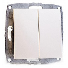 Выключатель двухклавишный без рамки mono electric despina - larissa 500-002525-102